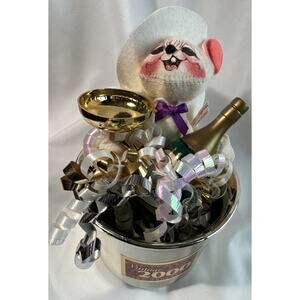 Vintage 1999 Annalee Millennium Happy New Year 2000 Mouse Champagne Cheers NEW